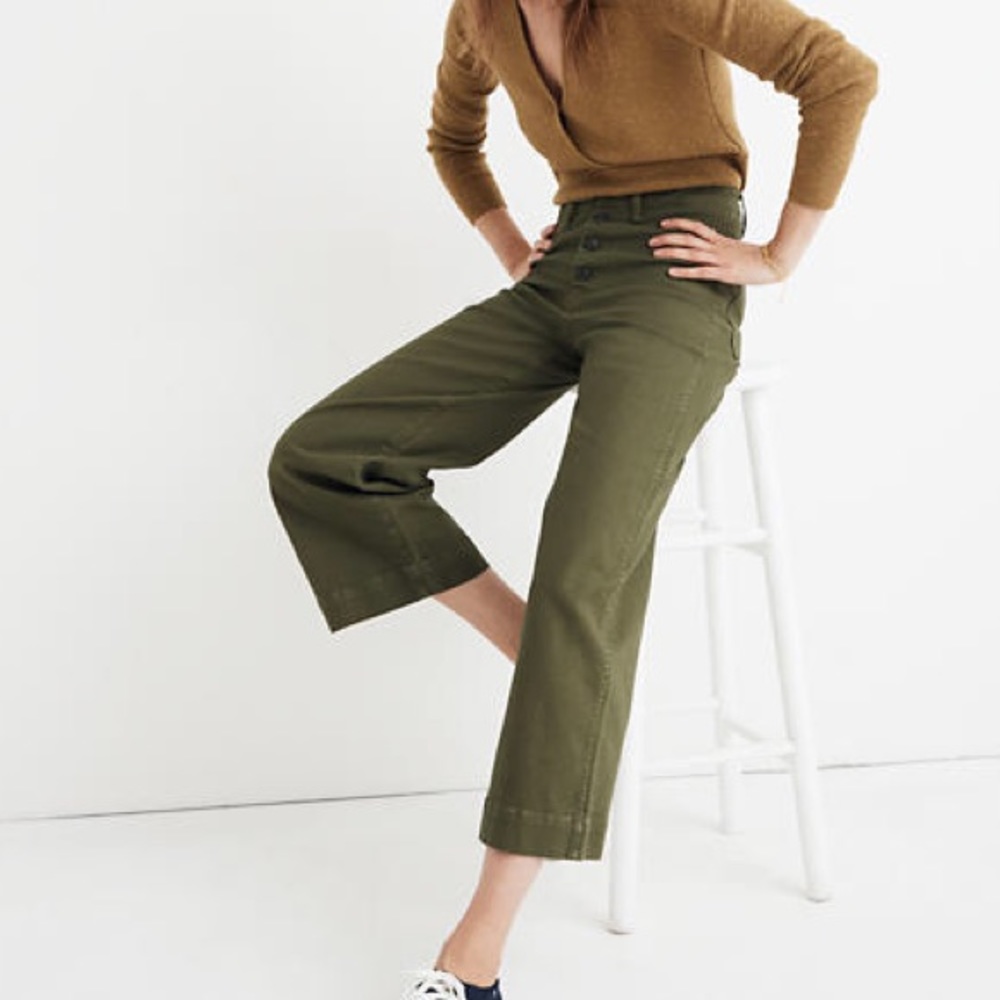 MADEWELL Emmett Wide-Leg Crop Pants